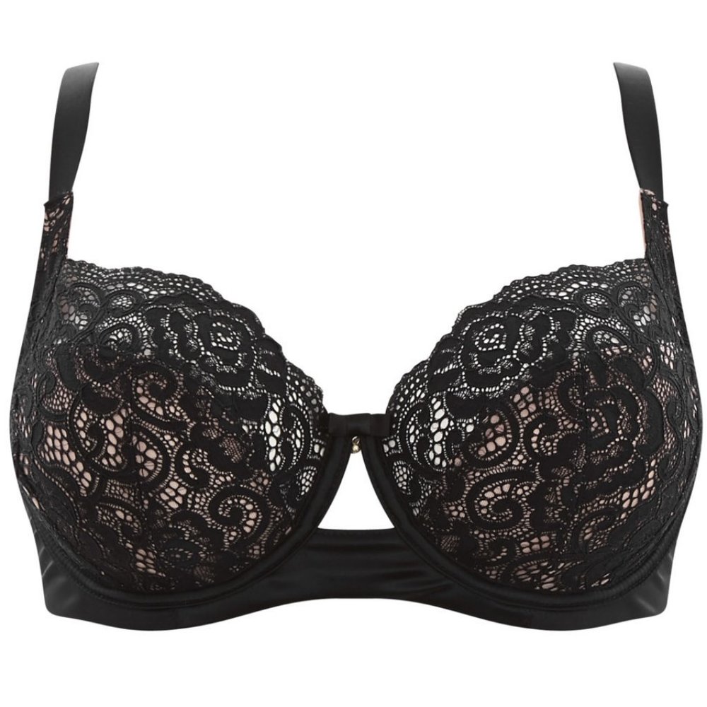 RESERVED Panache Black Quinn Balconette in Ink UK 32H